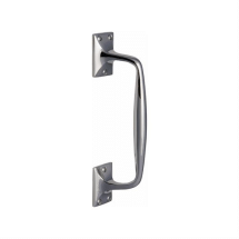 254mm Pol CHROME PUB STYLE CRANKED PULL HANDLE 254mm Pol CHROME PUB STYLE CRANKED PULL HANDLE