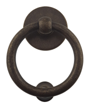 pH 125mm RUMBLED BRASS RING DOOR KNOCKER pH 125mm RUMBLED BRASS RING DOOR KNOCKER