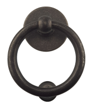 pH 125mm RUMBLED PEWTER RING DOOR KNOCKER pH 125mm RUMBLED PEWTER RING DOOR KNOCKER