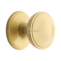 Sat BRASS ROUND CENTRE DOOR KNOB Sat BRASS ROUND CENTRE DOOR KNOB