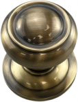 pH 68mm Ant BRASS LARGE ROUND CENTRE DOOR KNOB