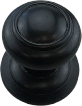pH BLACK LARGE ROUND CENTRE DOOR KNOB pH BLACK LARGE ROUND CENTRE DOOR KNOB