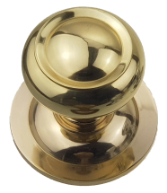 pH POLISHED BRASS LARGE ROUND CENTRE DOOR KNOB pH POLISHED BRASS LARGE ROUND CENTRE DOOR KNOB