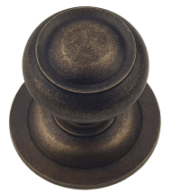 pH RUMBLED BRASS LARGE ROUND CENTRE DOOR KNOB pH RUMBLED BRASS LARGE ROUND CENTRE DOOR KNOB
