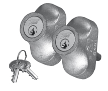 TESSI TCP6461 ROUND CYLINDER BULLET LOCK (PAIR) c/w HOUSING TESSI TCP6461 ROUND CYLINDER BULLET LOCK (PAIR) c/w HOUSING