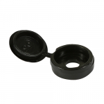 No. 10-12's Hinged Cover Caps Black - Bags