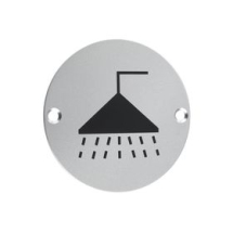 75mm Alum DISC PICTOGRAM SIGN SHOWER 75mm Alum DISC PICTOGRAM SIGN SHOWER