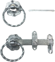 GALV 152mm TWISTED RING GATE LATCH GALV 152mm TWISTED RING GATE LATCH