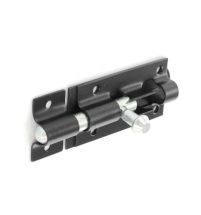 BLACK 76mm STRAIGHT TOWER BOLT PrePacked BLACK 76mm STRAIGHT TOWER BOLT PrePacked