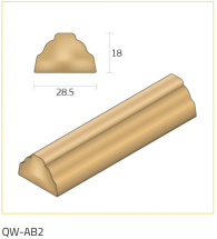 QWOOD 3m NATURAL 18mm ASTRAGAL QWOOD 3m NATURAL 18mm ASTRAGAL