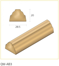 QWOOD 3m NATURAL 20mm ASTRAGAL QWOOD 3m NATURAL 20mm ASTRAGAL