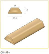 QWOOD 3m NATURAL 28.5x15x12mm ASTRAGAL QWOOD 3m NATURAL 28.5x15x12mm ASTRAGAL