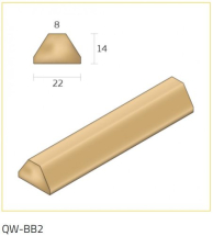 QWOOD 3m NATURAL 22x8x14mm BONDING BAR QWOOD 3m NATURAL 22x8x14mm BONDING BAR