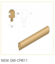 QWOOD 3m NATURAL 25x11mm CLIP ON PARTING BEAD QWOOD 3m NATURAL 25x11mm CLIP ON PARTING BEAD