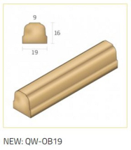 QWOOD 3m NATURAL 19mm OVOLO BAR QWOOD 3m NATURAL 19mm OVOLO BAR