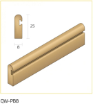 QWOOD 3m NATURAL 25x8mm PARTING BEAD
