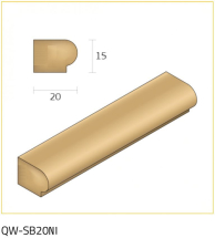 QWOOD 3m NATURAL 20x15mm STAFF BEAD NON-INTEGRATED QWOOD 3m NATURAL 20x15mm STAFF BEAD NON-INTEGRATED
