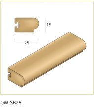 QWOOD 3m NATURAL 25x15mm STAFF BEAD QWOOD 3m NATURAL 25x15mm STAFF BEAD