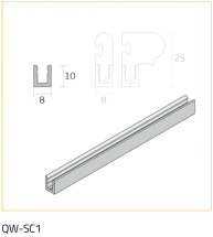 QWOOD 3m WHITE SASH CLIP QWOOD 3m WHITE SASH CLIP