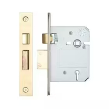 Pol BRASS 64mm 5 LEVER BUDGET MORTICE SASHLOCK Pol BRASS 64mm 5 LEVER BUDGET MORTICE SASHLOCK