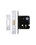 Nickel PLATED 64mm 3 LEVER MORTICE DEADLOCK