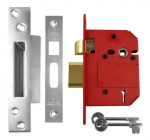 UNION 2200 76mm SATIN CHROME 5 LEVER BRITISH Std SASHLOCK