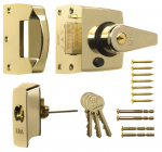 BRASS 60mm BS HIGH SECURITY NIGHTLATCH