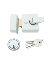 WHITE 40mm NARROW NIGHTLATCH WHITE 40mm NARROW NIGHTLATCH