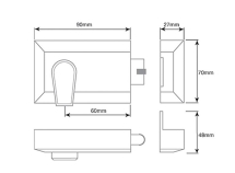 WHITE 60mm ROLLER BALL NIGHTLATCH WHITE 60mm ROLLER BALL NIGHTLATCH