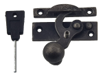 pH RUMBLED PEWTER LOCKING KNOB & CLAW SASH FASTENER