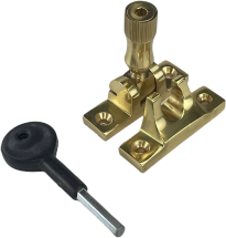 DELUXE Pol BRASS NARROW LOCKING BRIGHTON SASH FASTENER DELUXE Pol BRASS NARROW LOCKING BRIGHTON SASH FASTENER