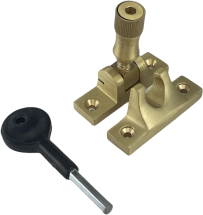 DELUXE SATIN BRASS NARROW LOCKING BRIGHTON SASH FASTENER DELUXE SATIN BRASS NARROW LOCKING BRIGHTON SASH FASTENER