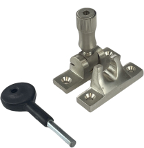 DELUXE SATIN NICKEL NARROW LOCKING BRIGHTON SASH FASTENER DELUXE SATIN NICKEL NARROW LOCKING BRIGHTON SASH FASTENER