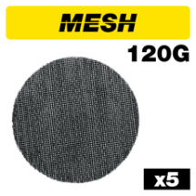 MESH RANDOM ORBITAL SANDING DISC 5PC 125MM 120 GRIT MESH RANDOM ORBITAL SANDING DISC 5PC 125MM 120 GRIT