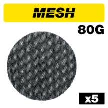 MESH RANDOM ORBITAL SANDING DISC 5PC 125MM 80 GRIT MESH RANDOM ORBITAL SANDING DISC 5PC 125MM 80 GRIT