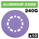 ALUMINIUM OXIDE RANDOM ORBITAL SANDING DISC 240 GRIT 150MM 1