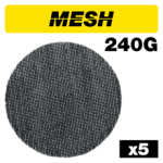 MESH RANDOM ORBITAL SANDING DISC 5PC 150MM 240 GRIT